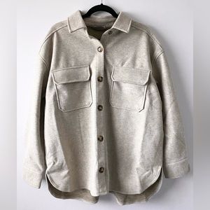 🛑SOLD🛑Beige Oversized Shacket Size Large